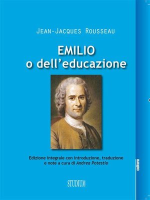 cover image of Emilio o dell'Educazione
